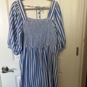 A new day Blue and White Striped Dress